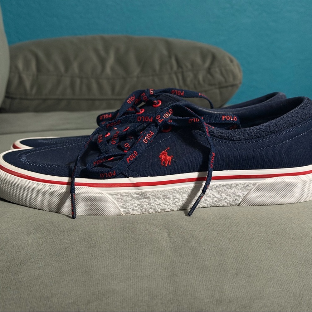 Polo by Ralph Lauren Navy and Red Sneakers